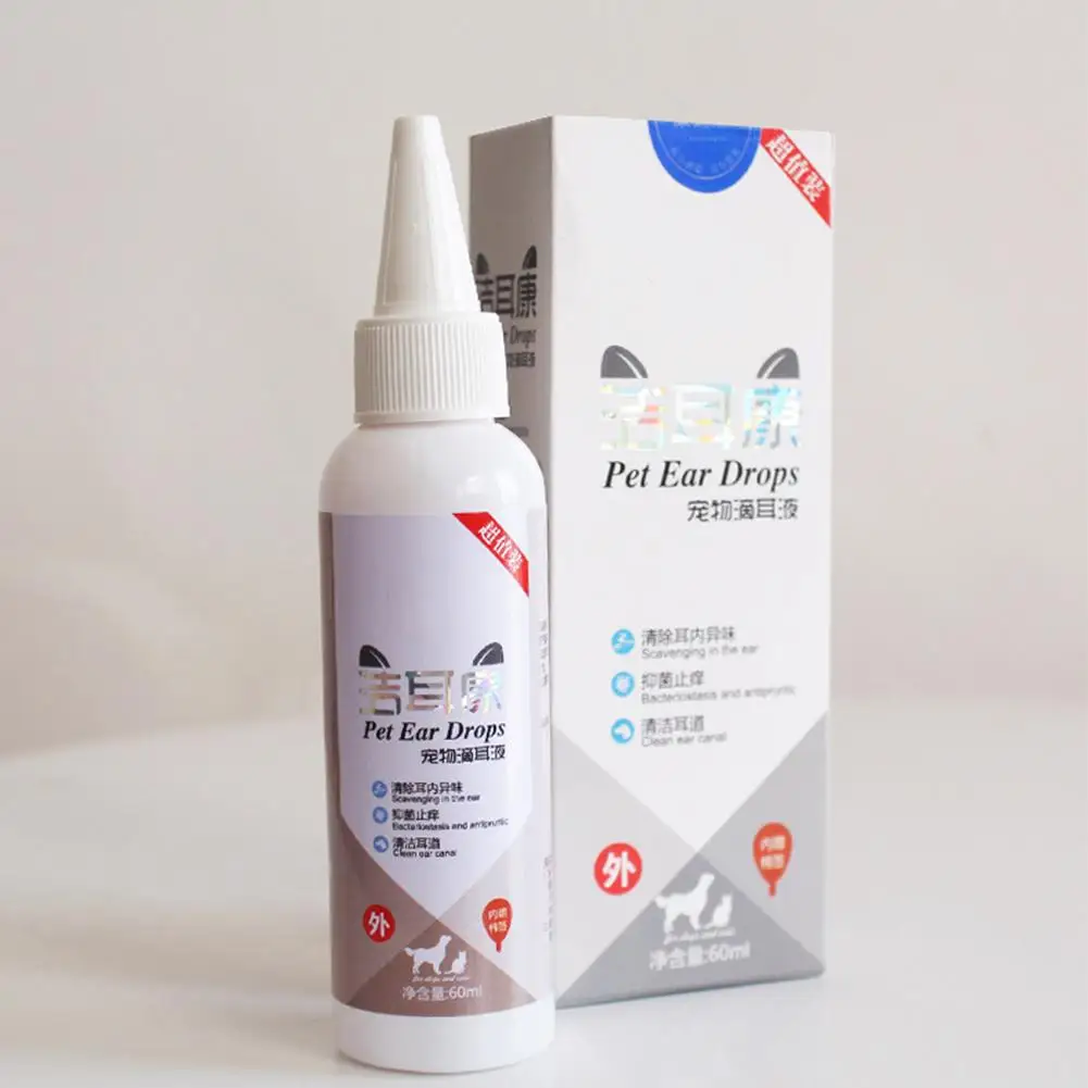 

Очиститель ушей для домашних животных, капли для кошек и собак с ватным тампоном для инфекций, контроль дрожжевых клещей, удаление клещей ушей, снятие зуда