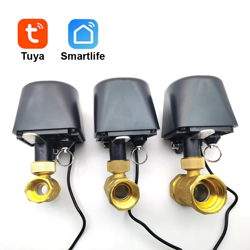 Фото Водяной клапан Tuya Wi-Fi или Zigbee, запорный шаровой клапан, таймер, садовый умный контроллер крана, поддержка SmartLife, Alexa Google Assistant №1
