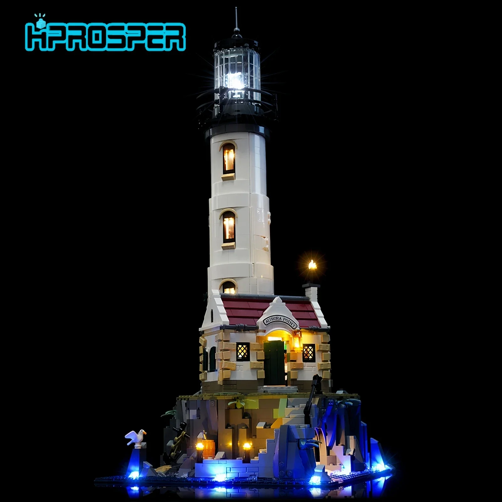 Фото Светодиодные фонари Hprosper для декоративной лампы электрического маяка LEGO 21335, с батарейным блоком (не включает строительные блоки) №1