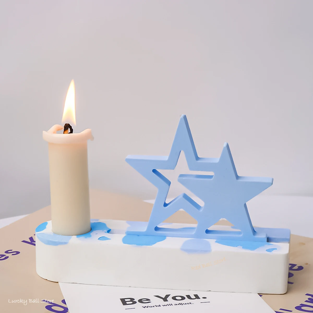 Силиконовая форма сделай сам для подсвечника в виде полой звезды свечи ручной