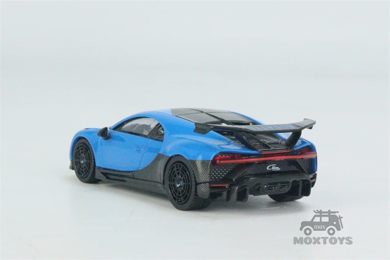 Продажа Мини GT 1:64 Bugatti Chiron Pur Спортивная синяя LHD модель автомобиля под давлением Дешево Мини GT 1:64 Bugatti Chiron Pur Спортивная синяя LHD модель автомобиля под давлением