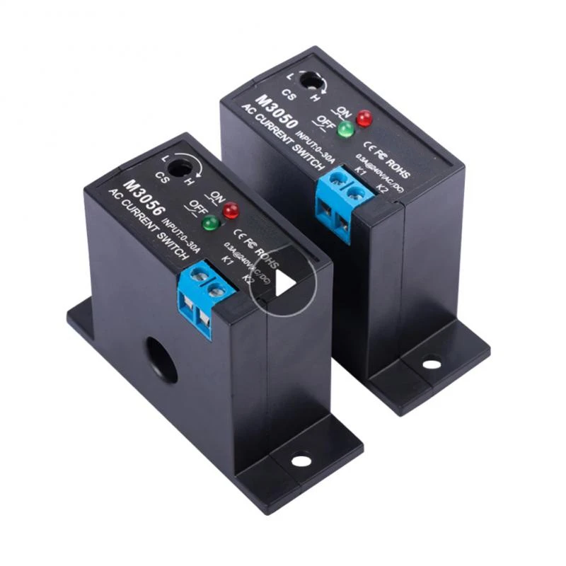 

Current Detection Switch 0.2-30A Induction Relay AC Linkage Device PLC Signal Over Limit Closed Ac Mutual Inductor