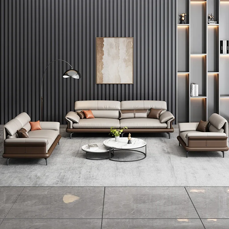 Кожаная мебель роскошный модульный диван Современная эргономичная необычная