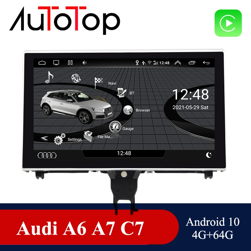 AUTOTOP 9 &quotAudi A6 C7 Мультимедиа Android 10 Автомобильный GPS стереоплеер для Audi A7 2012-2018