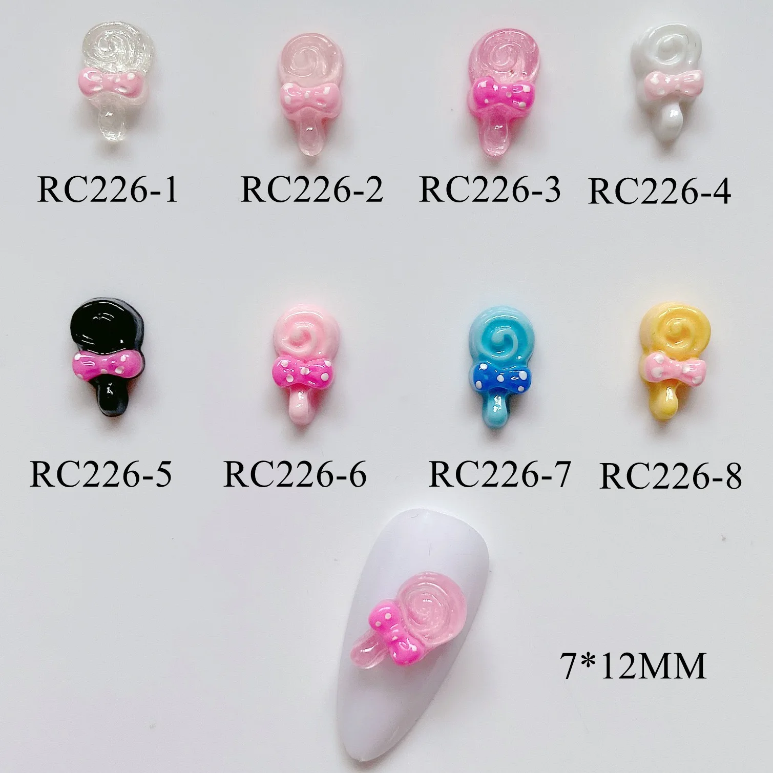 

30pcs Nail lollipop resin jewelry series Nail Charm Ornament Jewelry DIY Manicure Design cute Accessories
