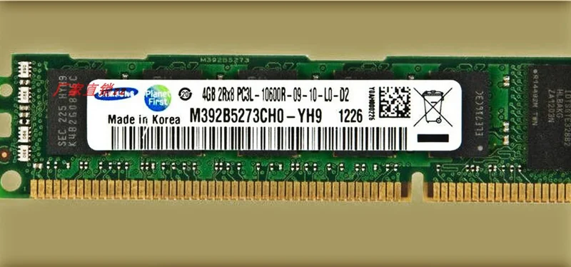 

ОЗУ 4G 2RX8 PC3L-10600R Серверная память DDR3 1333 REG VLP, узкая версия half U