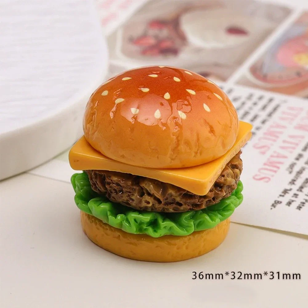 

Миниатюрные кабошоны из смолы Burger 2 шт.