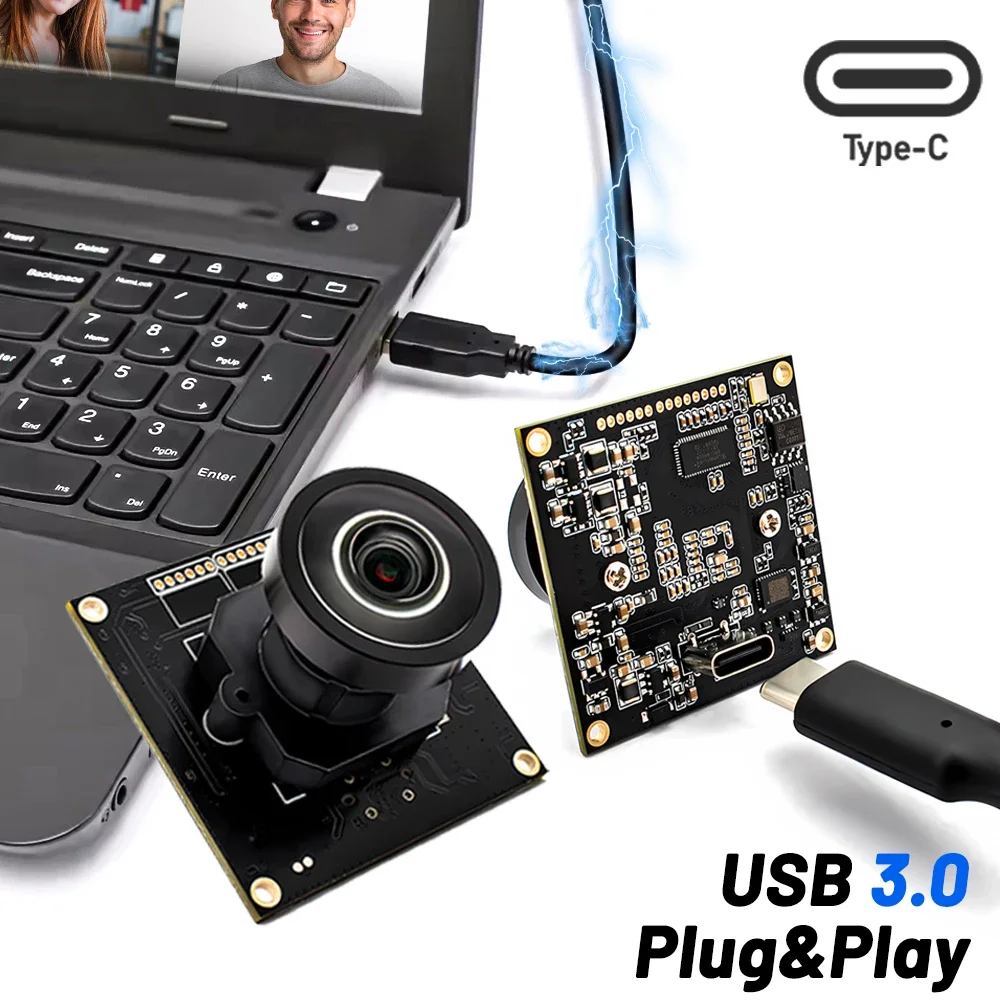 Фото Модуль камеры YUV USB3.0 1080P 60FPS 1/1,8 дюйма IMX678 CMOS 4K 60FPS MJPEG с объективом без искажений для преподавания видео в прямом эфире №5