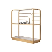 hjmarble affordable luxury style entrance cabinet corridor aisle shelf wall long table side view table