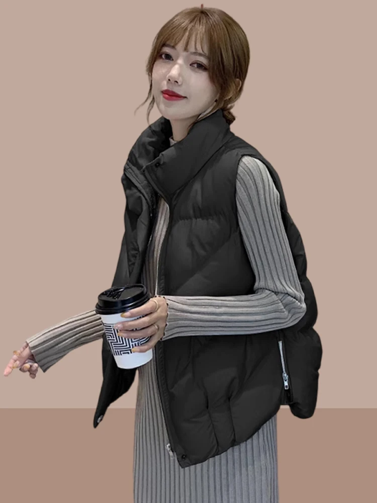 Женский пуховик с хлопковой подкладкой жилет новинка 2024 осенне-зимний уличный