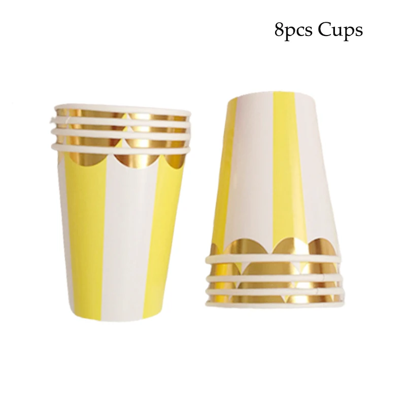 

Одноразовый набор посуды Yellow Stripe