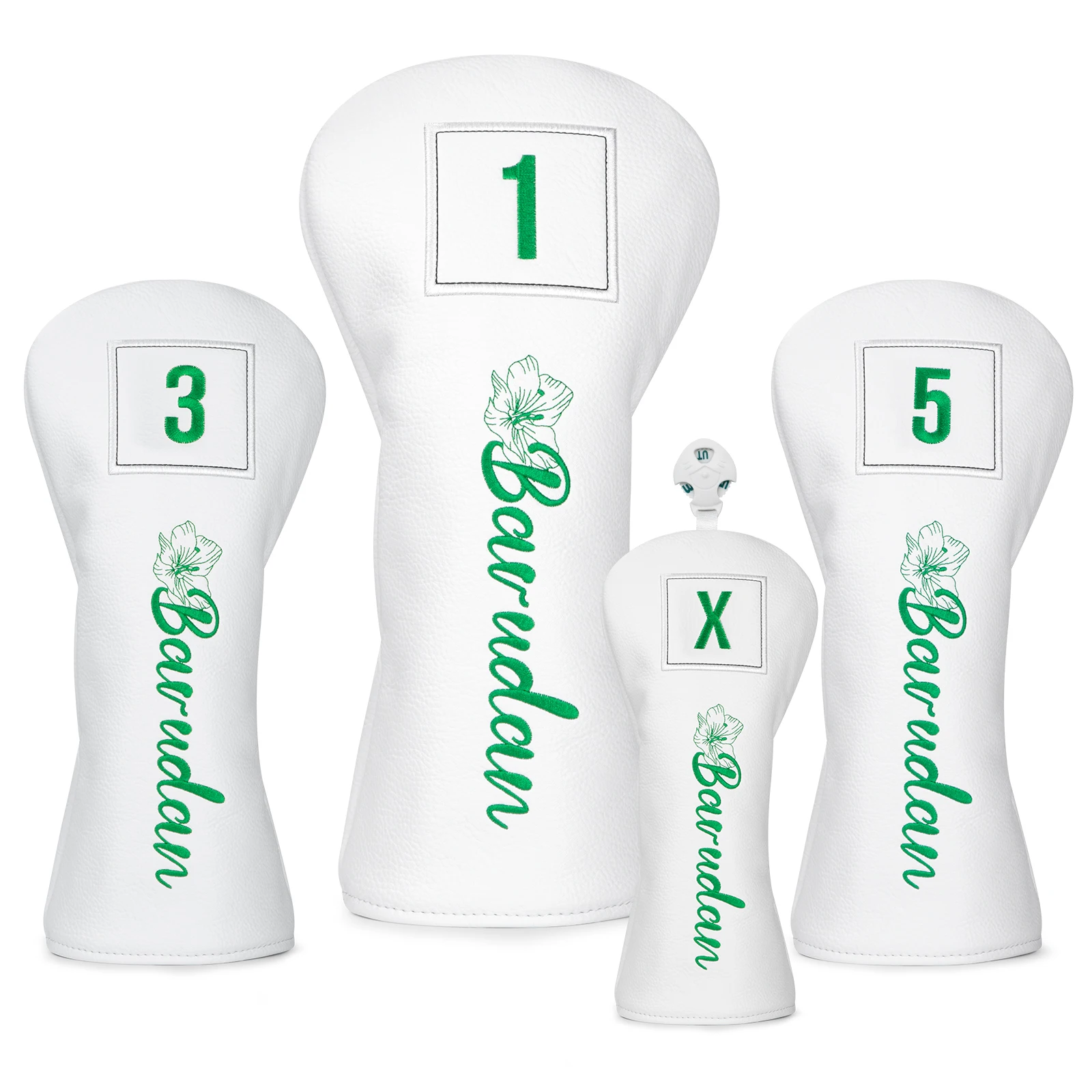 Заводская цена белый чехол для головы гольфа Элегантная вышивка премиум кожа