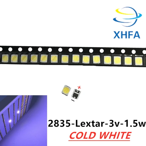 100 шт. оригинальный LEXTAR 2835 3528 1210 3 в 2 Вт SMD светодиодный для ремонта подсветки телевизора холодный белый ЖК-подсветсветодиодный