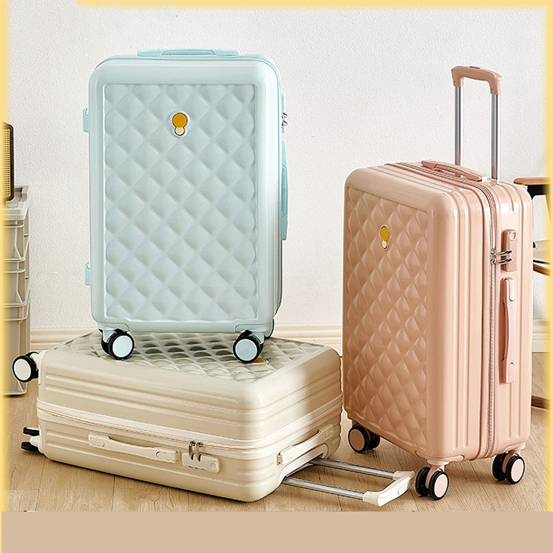 20 inch carry on suictase cabin rolling luggage 22''24/26inch travel trolley luggage case bag Women fashion suitcase on wheels