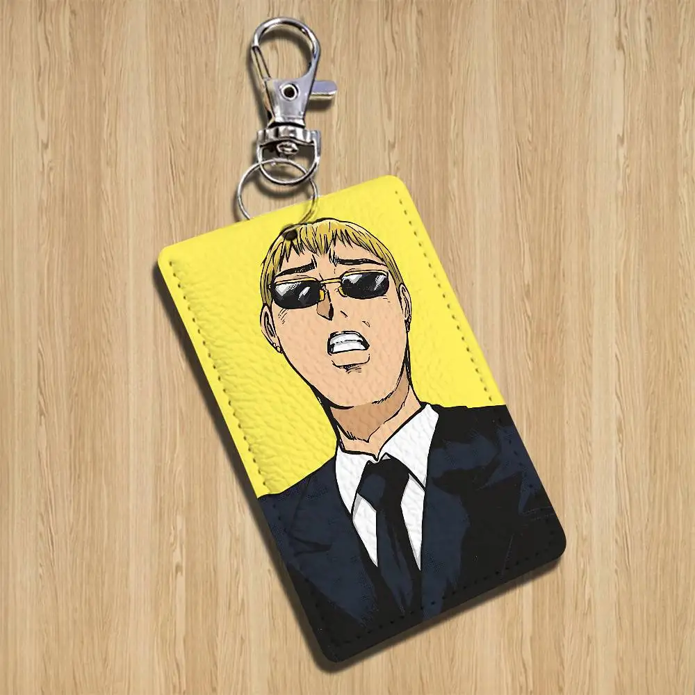 Фото Держатель для ключей Onizuka Eikichi GTO, подходит для банковских карт, проездных на метро и автобус, держатель для бейджей, кошелек для карт, текстурированный узор №4