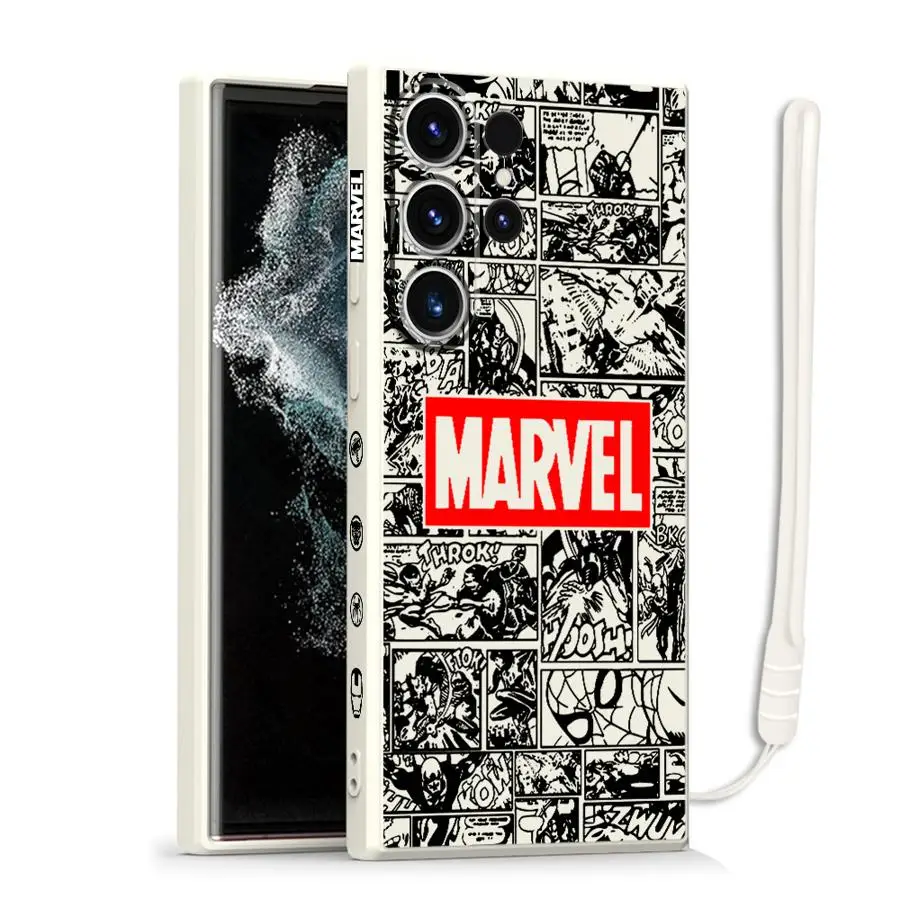 Чехол для телефона с рисунком Marvel Samsung Galaxy S25 Ultra S21 S22 S23 S24 FE S20 Plus Note 20 ультрамягкий