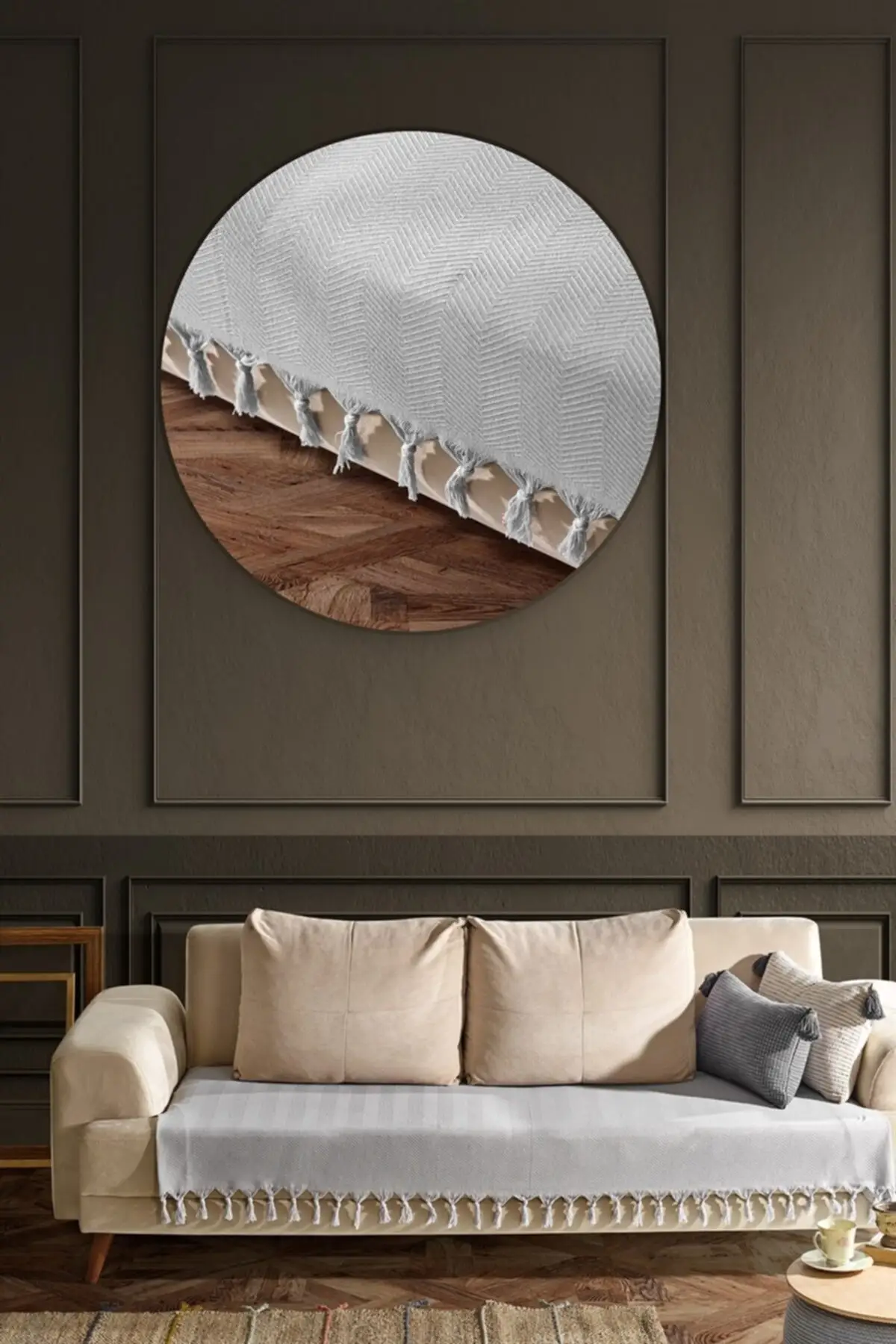 

Asian Seat Cover 115x200 Cm Cotton 115x201 Grey Salon Textile Home & Furniture