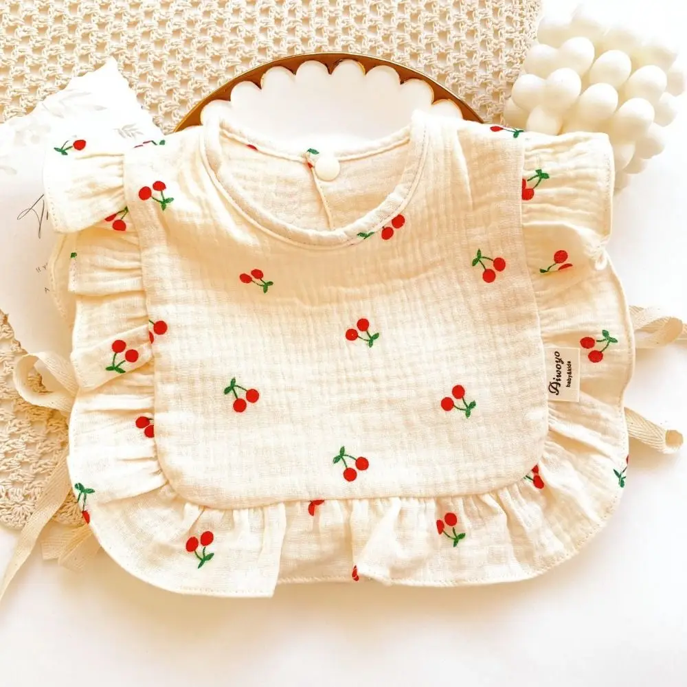 

Нагрудники для новорожденных с оборками и цветочным рисунком, мягкие кружевные регулируемые нагрудники для младенцев, Детские аксессуары, хлопковое Слюнявчики, полотенце для малышей и детей