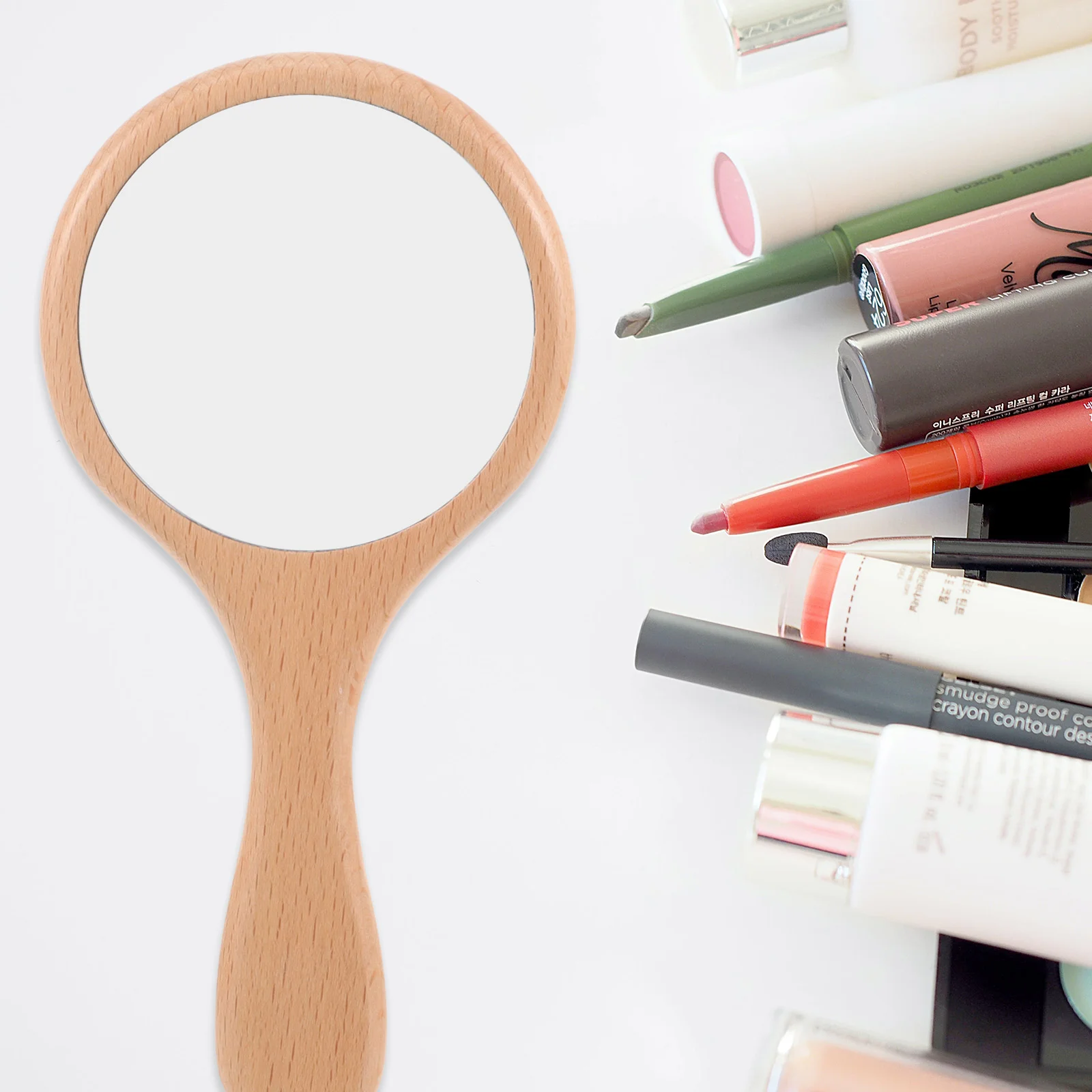 Ручное дорожное зеркало косметический светильник винтажный портативный