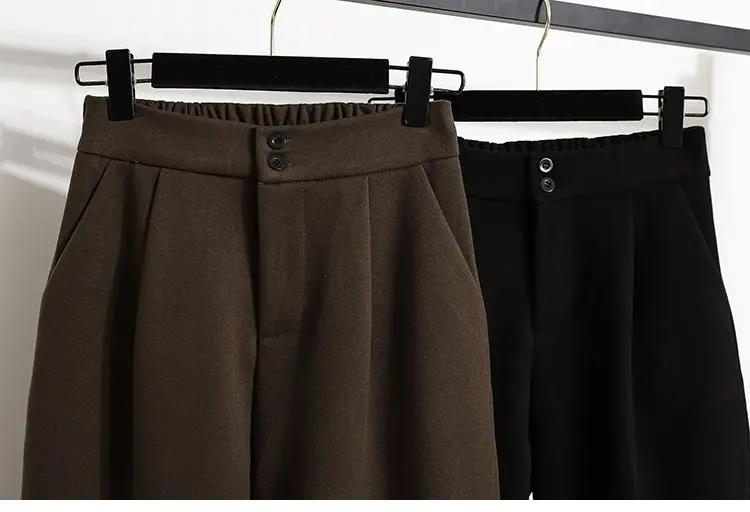 Женские повседневные свободные облегающие брюки с завышенной талией новинка