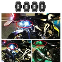 motorcycle taillight with usb rechargeable multi color adjustment moto strobe warning light safety riding motorbike accessories