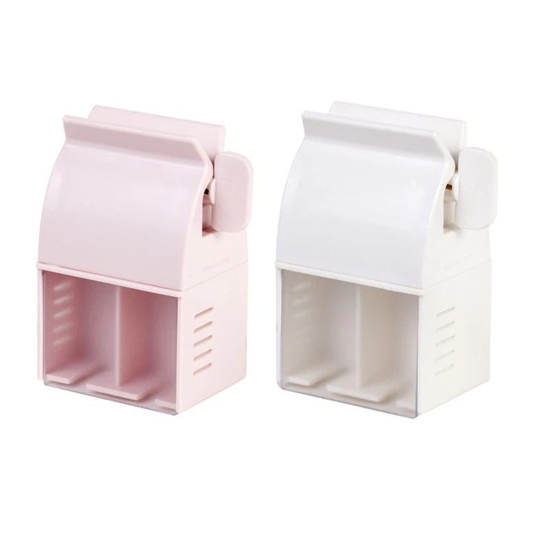 

Wall Mounted Toothpaste Dispenser Squeezer Dustproof Toothbrush Holder Storage Shelf for Home Bathroom Razor Hand Cream