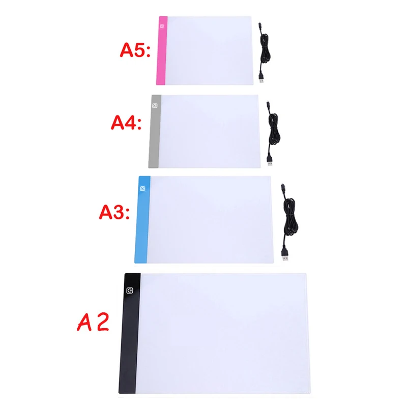 

2022 New A2 A3 A4 A5 ultra thin LED Drawing Digital Graphics Pad USB LED Light pad drawing tablet Electronic Art Painting