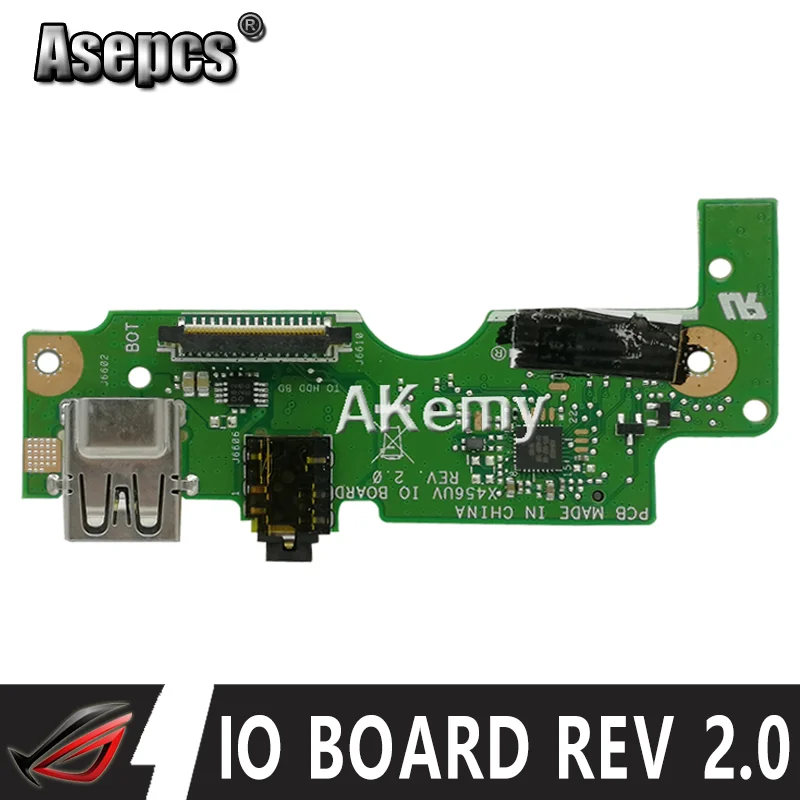 Original For Asus X456UV USB AUDIO SD CARD BOARD IO REV 2.0 Tested good free shipping | Laptop Repair Components