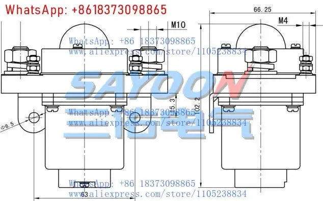 Фото Контактор постоянного тока MZJ 50 100 200 300 400 600А, 24-72В №3