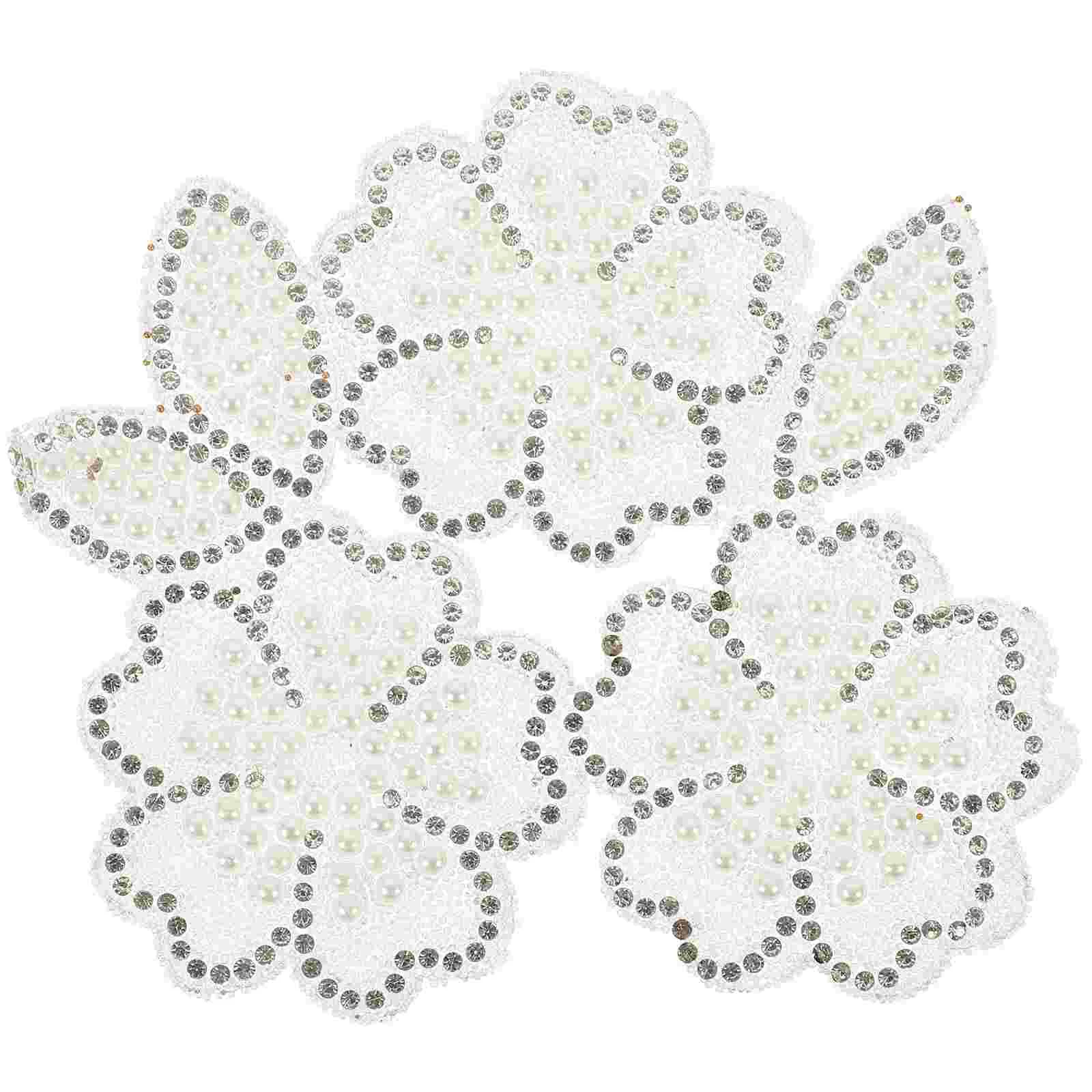 

Hot Picture Film Delicate Flower Patch Clothes Rhinestones Iron Applique DIY Appliques