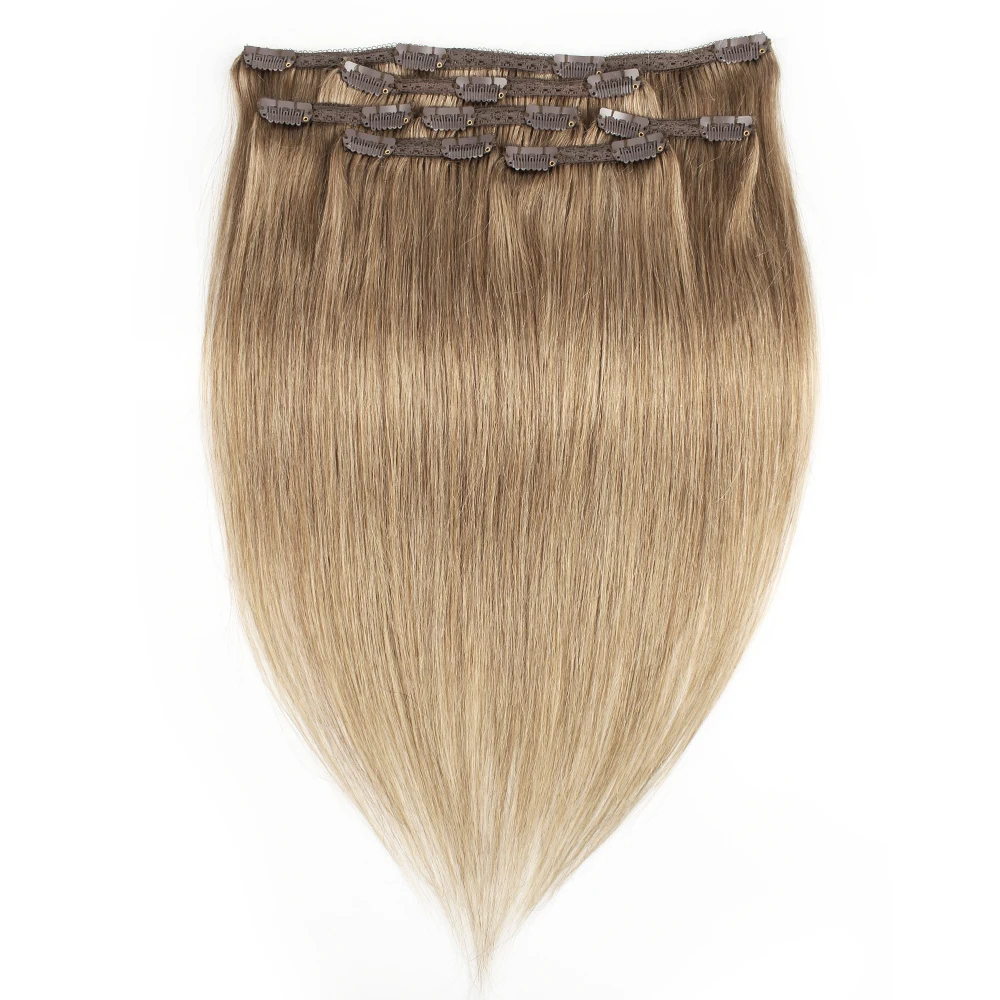 7pcs/set Straight Remy Brazilian Human Hair 18-24 Inches