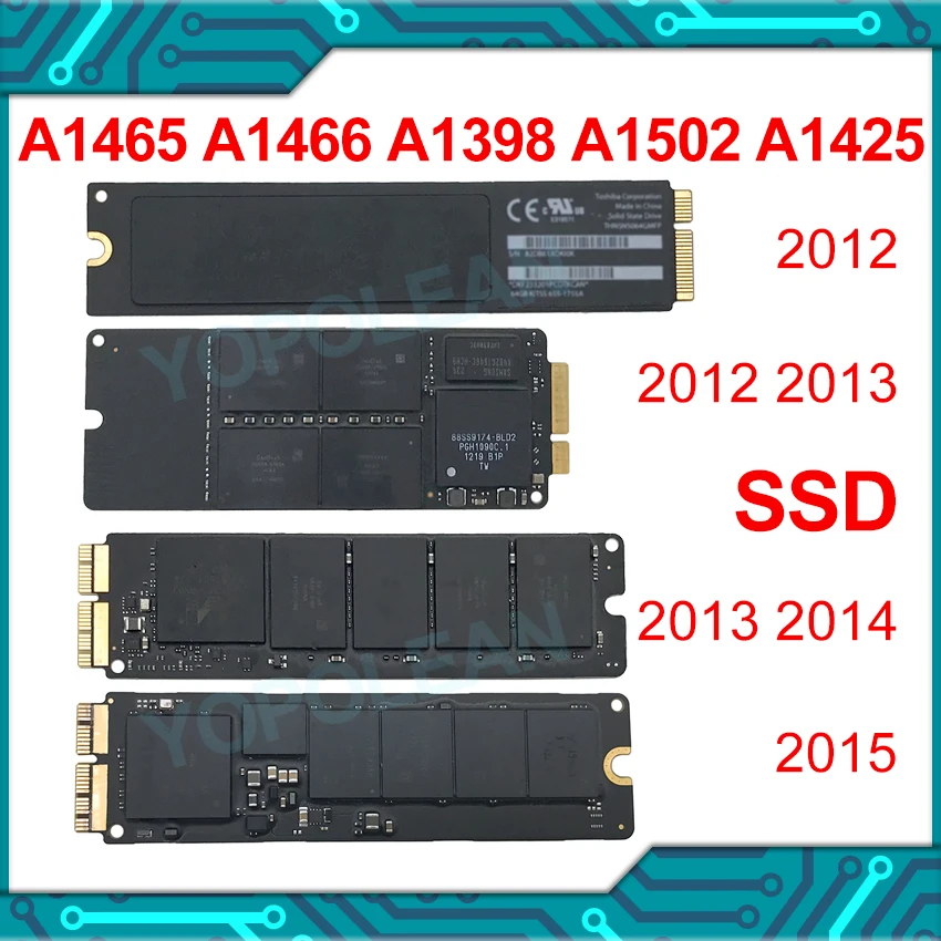 

Оригинальный твердотельный накопитель для Macbook Pro Retina A1502 A1398 A1425 Air A1466 A1465 SSD 128/256/512 ГБ ТБ 2012 2013 2014 2015