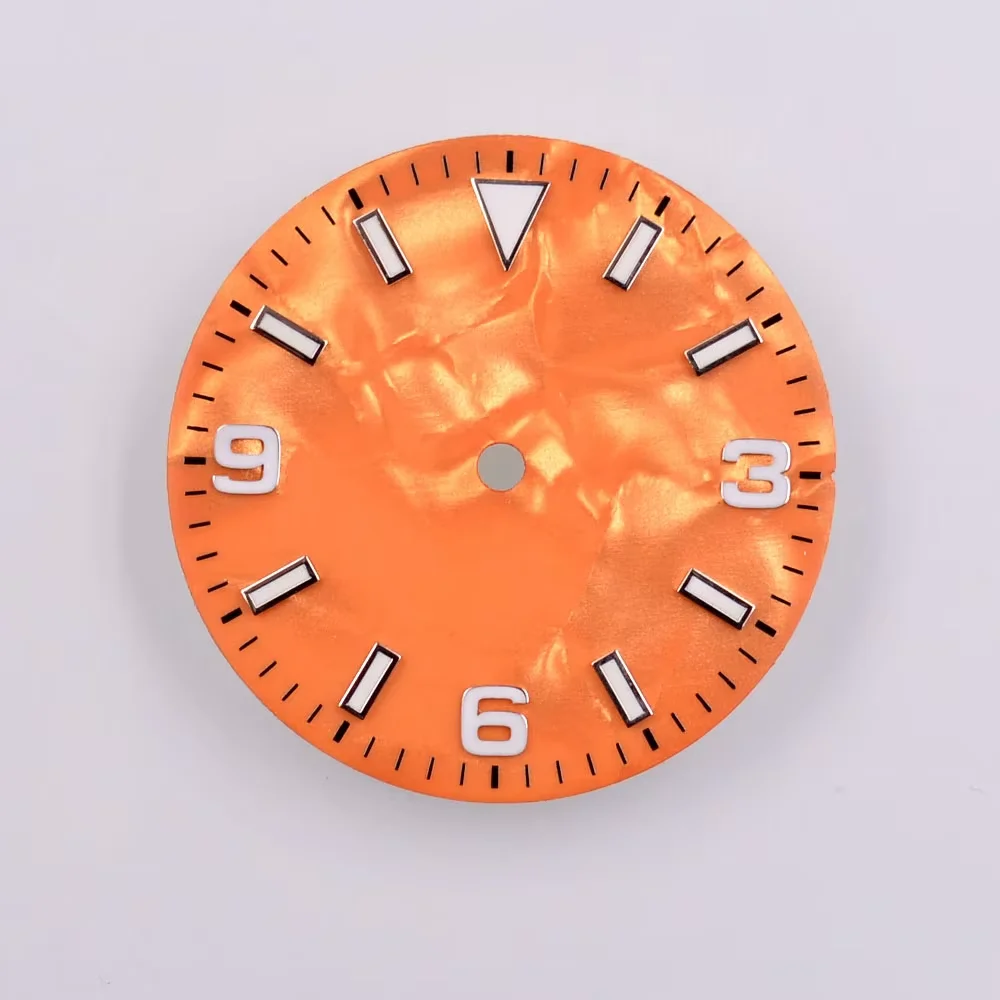 Зеленый светящийся циферблат для часов NH35A NH36 NH36A стерильный 29 мм