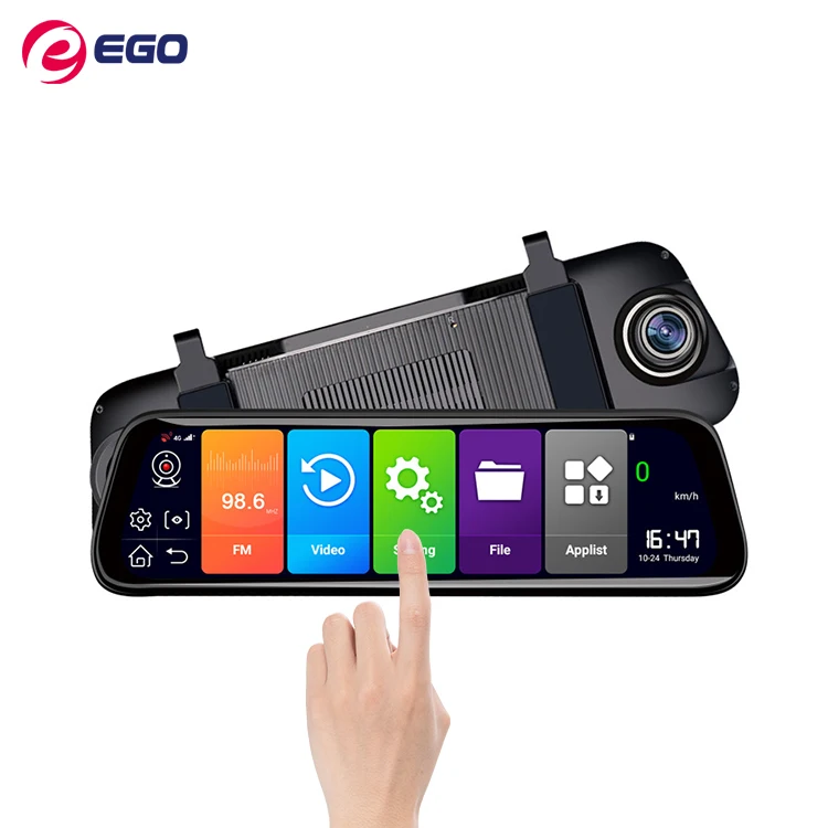 

New FHD 4G GPS WiFi Car Video Camera Driving Recorder 10'' IPS Stream Media Rear View Mirror Camera Dash cam in car black box