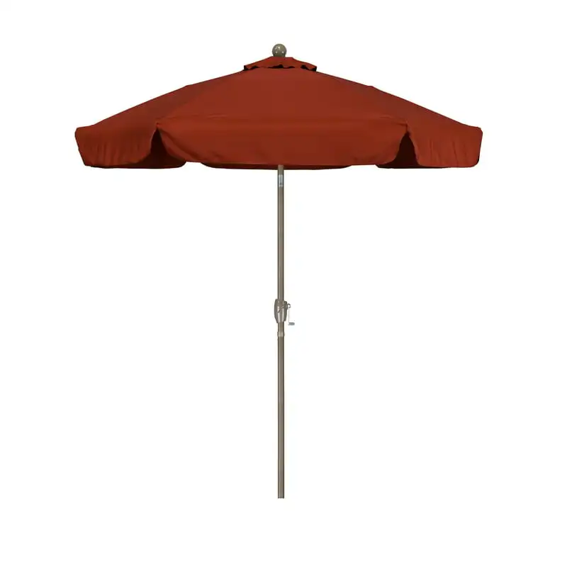 

7.5' Market Crank Tilt Spun Polyester Patio Umbrella, Multiple Sun Beach Umbrella Support And Hold Set Rain Gear Garden