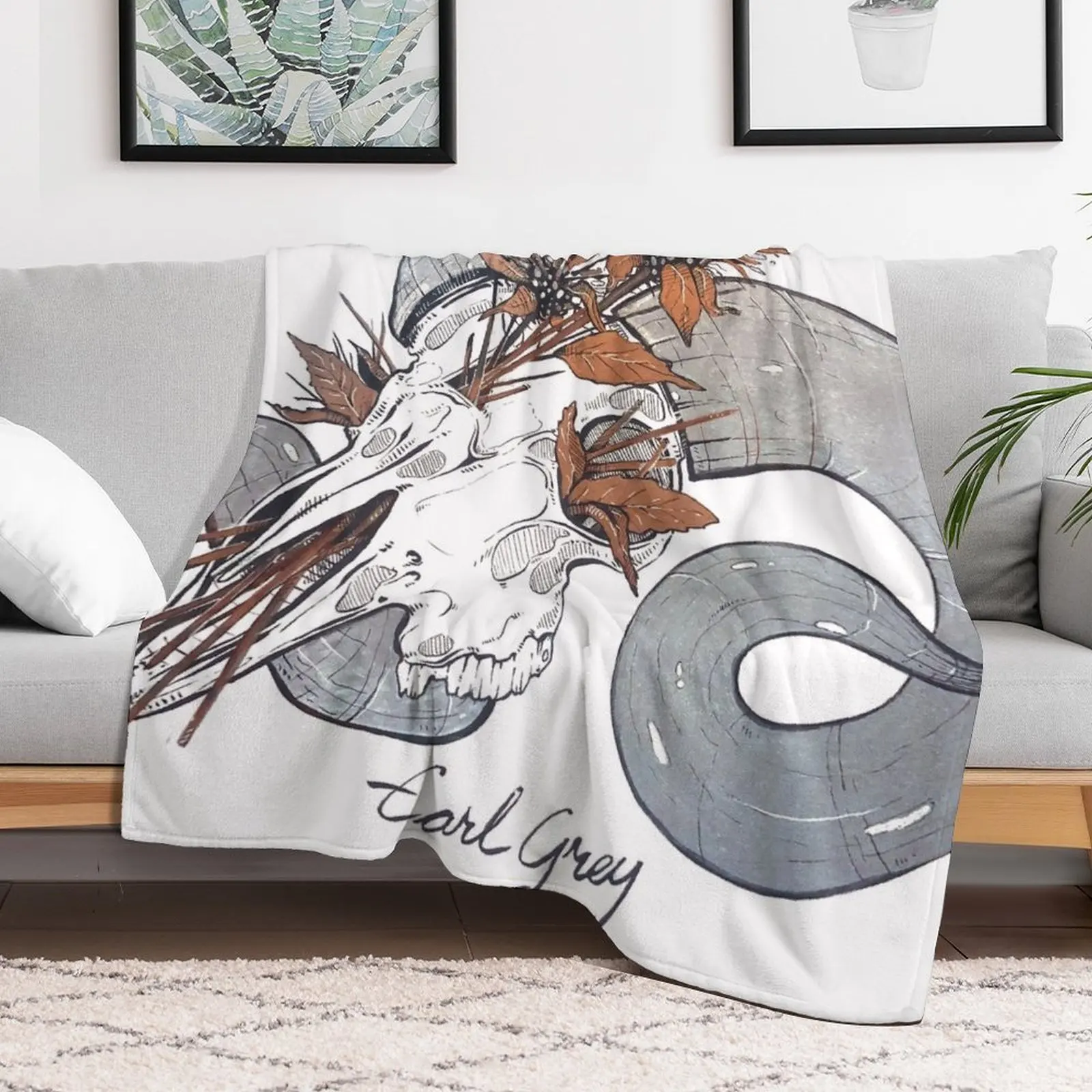 MorbidiTea - Earl Grey с черепом Ram покрывало для детской среды покрывала теплые одеяла