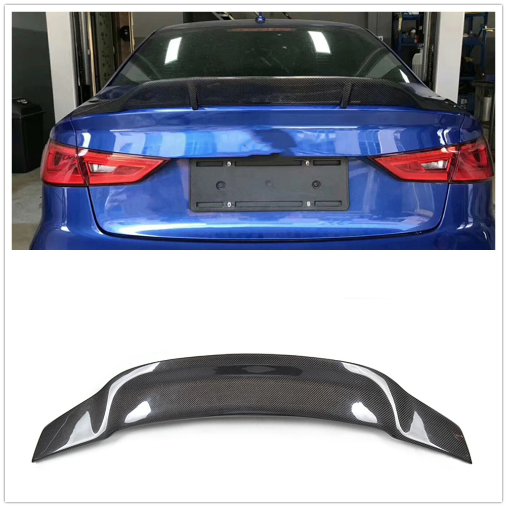 

Carbon Fiber Car Rear Spoiler Wing Tailgate Splitter Lip Duckbill Trim R Style For Audi A3 S3 RS3 8V Limousine Sedan 2014-2020