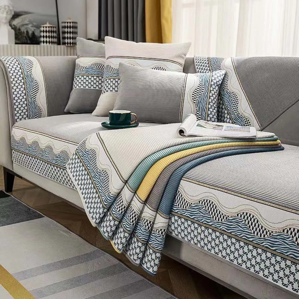 

Nordic Style Corduroy Sofa Cushion Non-Slip Classical Universal Sofa Protector Cover Living Room Sofa Cushion Back Towel Decor