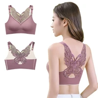 5xl rimless bra thai latex large underwear female butterfly beautiful back sexy gathering comfortable vest
