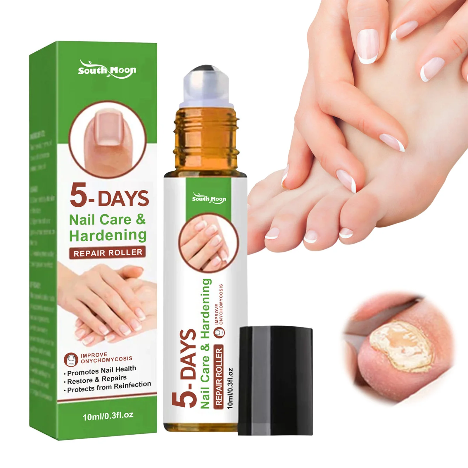 

10ml Nail Repair Antibacterial Solution Fast-acting Nail Discoloration Treatment for Brittle Peeling Breaking Thin Nails