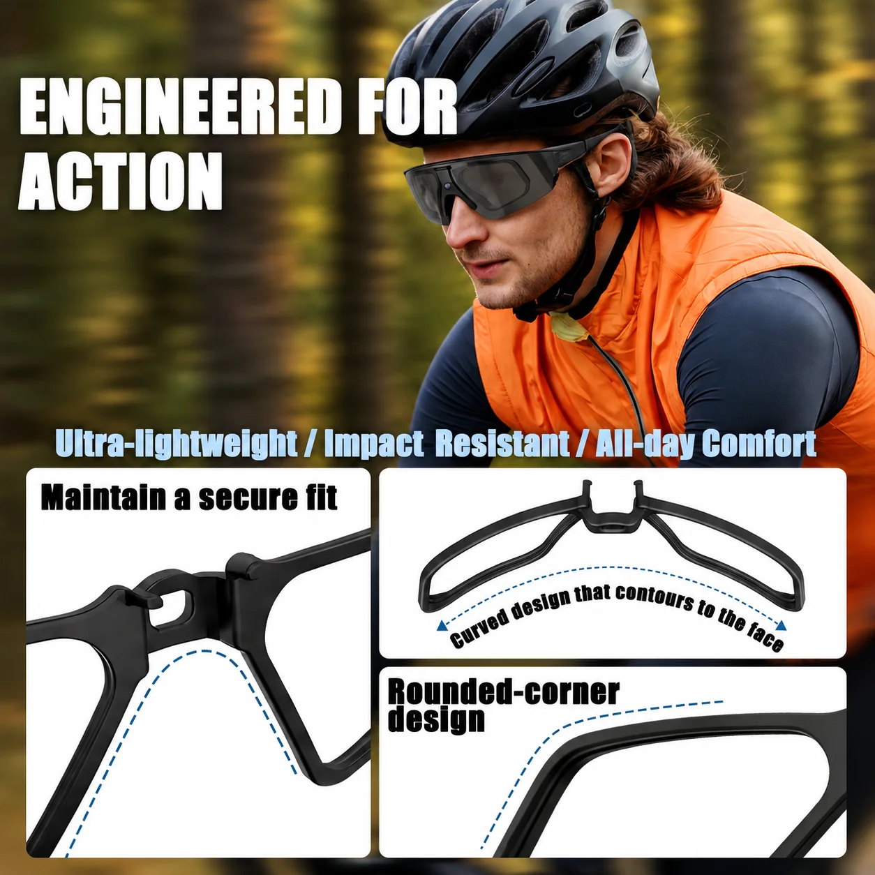 Линзы для коррекции близорукости для умных очков Oakley Meta Vanguard, аксессуары, сменные линзы с индивидуальной рецептурой, съемные линзы-клипсы (art.: 3920dc687eef7) - 3920dc687eef7