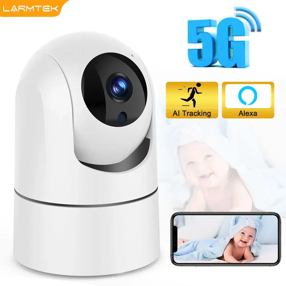 

NEW2023 Larmtek IP Camera 5G WiFi Baby Monitor 1080P Mini Indoor CCTV Security 2K 4MP AI Tracking Audio Video Surveillance Camer