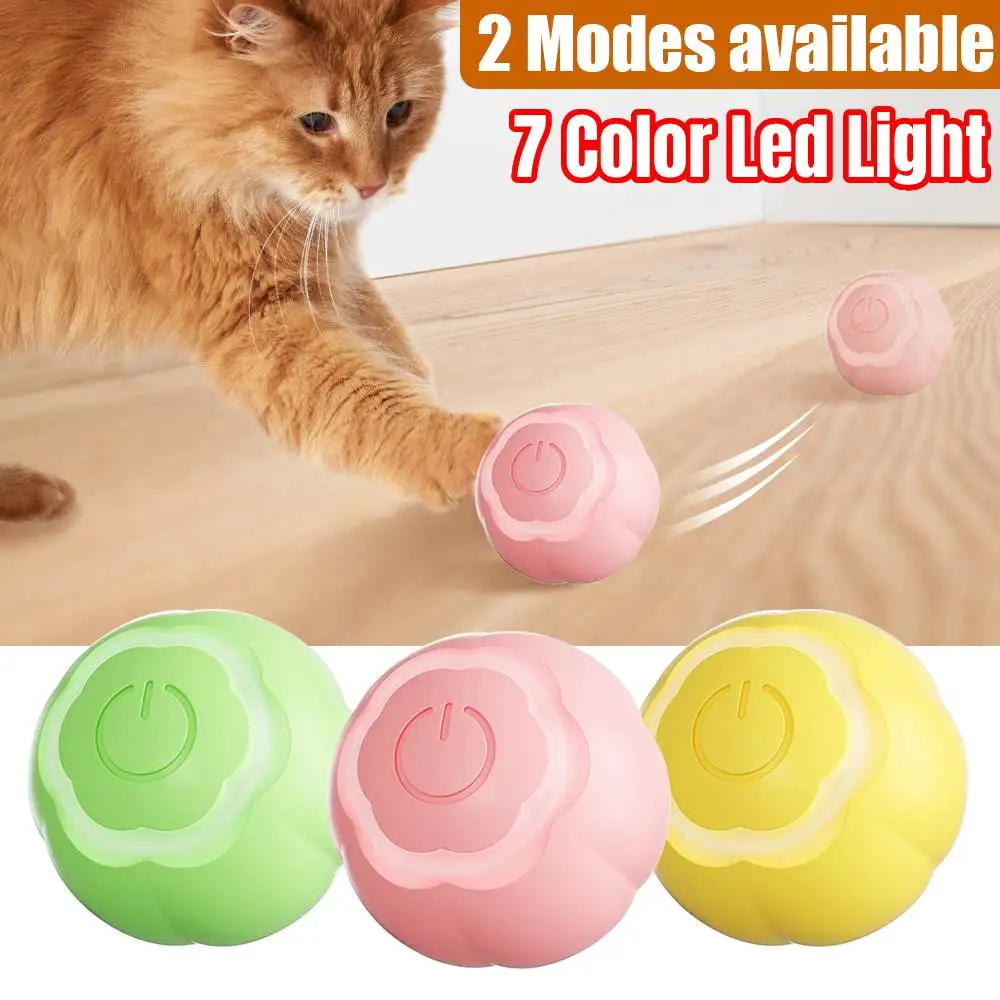 

New Electric Smart Cat Toys Automatic Quiet Durable Rolling Ball for Cat Training Interactive Toy Indoor Playing Pet Accessories