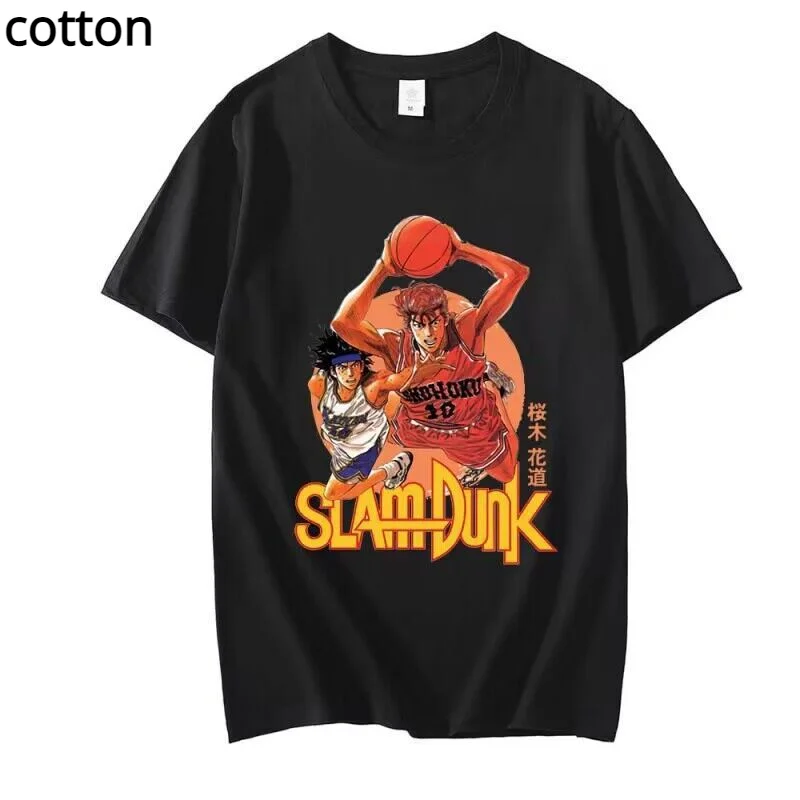 

Slam dunk printed T-shirt men and women summer cotton short-sleeved shirt