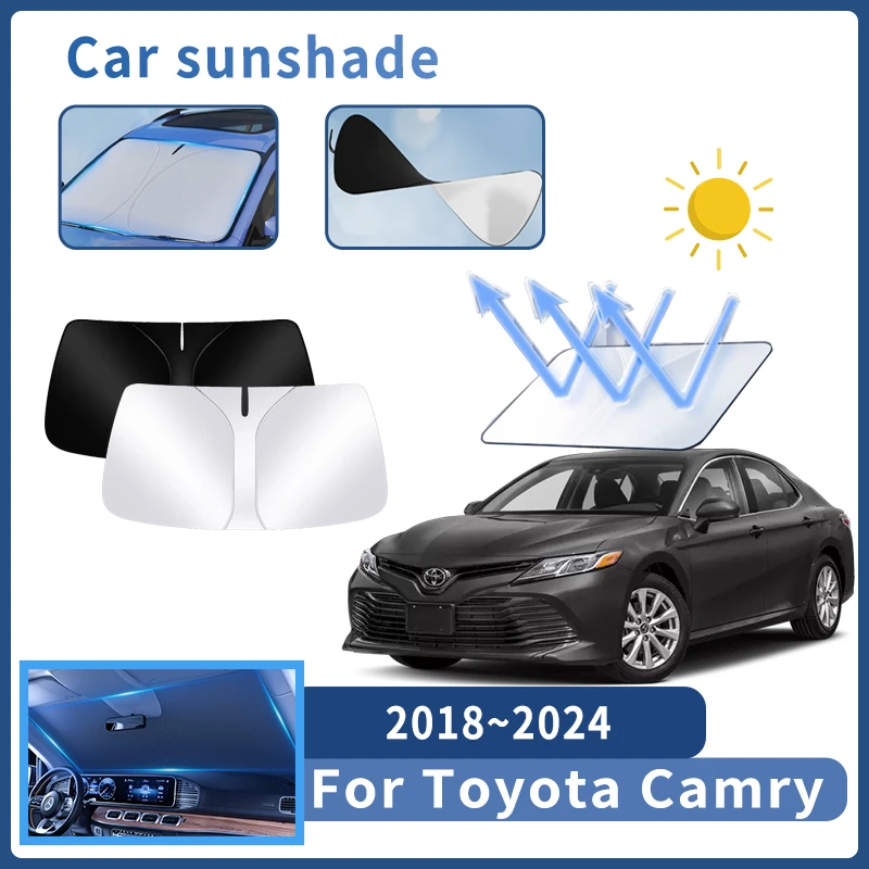 

Автозапчасти для Toyota Camry XV70 2018 ~ 2024, солнцезащитный козырек, лобовое стекло, защита от солнца, тепловая крышка, летние аксессуары для салона автомобиля, инструмент
