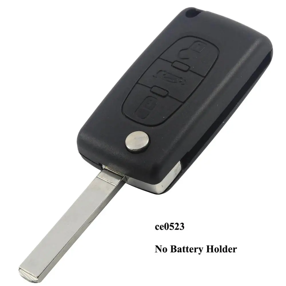 

Jingyuqin 10X откидная оболочка ключа дистанционного управления для CITROEN C3 C4 Hatch Coupe VTR Berlingo C6 C8 Peugeot 407 306 3BTN складной чехол для ключей