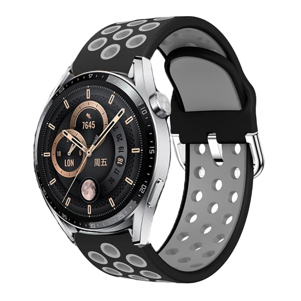 Фото 20 силиконовых ремешков 22 мм для Huawei Watch GT3 GT2 46 мм 42 мм, ремешки для умных часов Huawei GT runner GT2 pro 46 мм 3 3Pro, браслеты №3