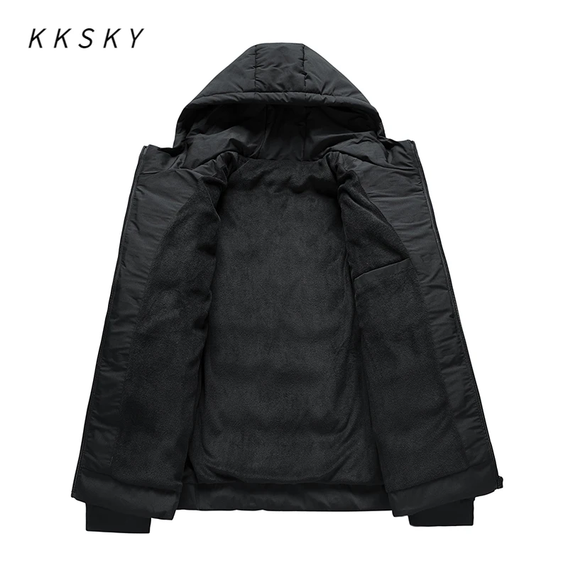 2022 Winter Mens Hooded Jacket Cotton Fleece Parka Coat Men New Fashion Jacket Korean Style Casual Overcoat Clothing Overiszed
