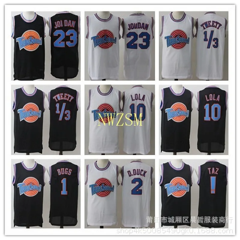 

Movie Cosplay Costumes Space-Jam Tune-Squad #23 #1 BUGS #10 LOLA #22 Murray Bunny Basketball Jersey Stitched Number