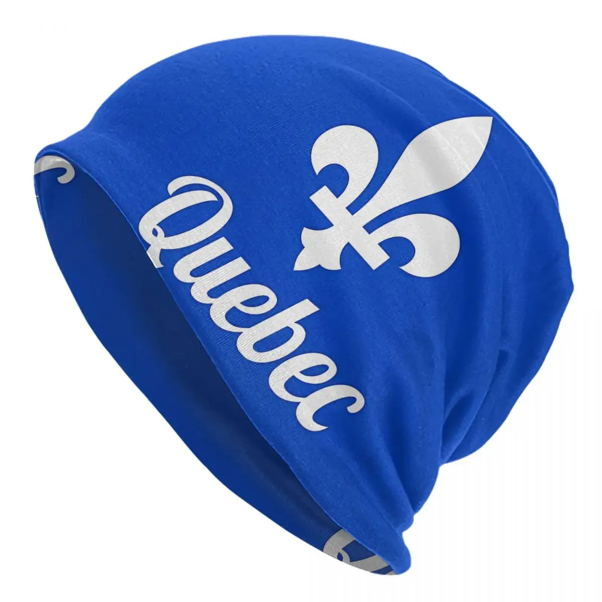 

Quebec White Sport Beanie Caps Fleur De Lys Skullies Beanies Ski Caps Bonnet Homme Hats